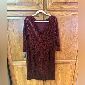 SLNY Wine Dress, Sz 16